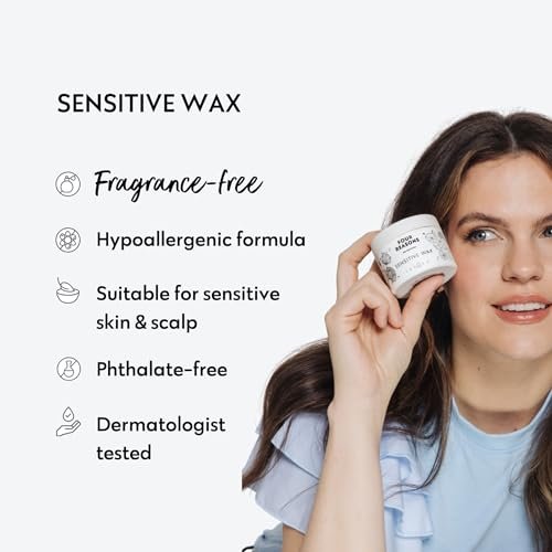 No nothing Styling Wax – Fragrance Free Matte Hair Wax for Men & Women – Unscented Strong Hold Hair Paste for Sensitive Scalp – Easy At Home Styling – 3.4 oz Avelisse