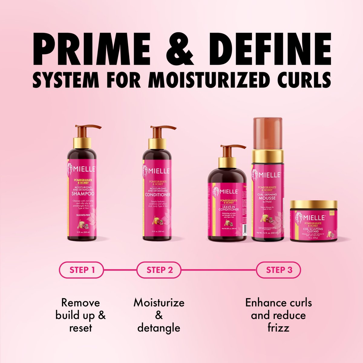 Mielle Organics Pomegranate & Honey Curl Defining Mousse with Hold - 7.5 Fl Oz - görsel 13