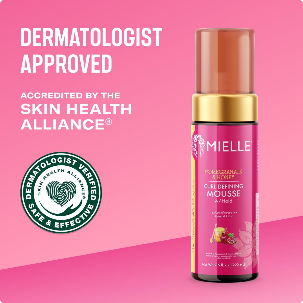Mielle Organics Pomegranate & Honey Curl Defining Mousse with Hold - 7.5 Fl Oz - görsel 9