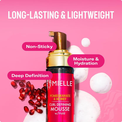 Mielle Organics Pomegranate & Honey Curl Defining Mousse with Hold - 7.5 Fl Oz