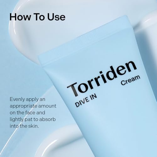 Torriden DIVE IN Cream 80ml (2.71 fl. oz.) - Lightweight Facial Moisturizer for Sensitive & Oily Skin with Hyaluronic Acid and Allantoin Avelisse