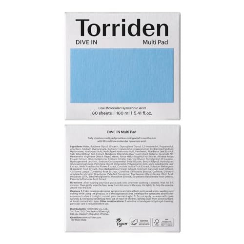 Torriden DIVE IN Multi Pad (80 pads) – Serum Infused Facial Pads for Cooling, Soothing & Hydrating Spot Masking with Hyaluronic Acid, Panthenol, Allantoin - görsel 18