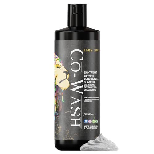 Lion Locs Shampoo and Conditioner for Dreads, Sisterlocks, Locks, & Dreadlocks | Lightweight Vegan Co Wash (8 oz) Avelisse