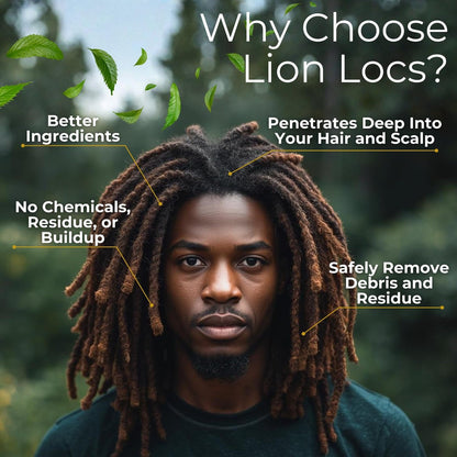 Lion Locs Shampoo and Conditioner for Dreads, Sisterlocks, Locks, & Dreadlocks | Lightweight Vegan Co Wash (8 oz) Avelisse