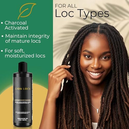 Lion Locs Shampoo and Conditioner for Dreads, Sisterlocks, Locks, & Dreadlocks | Lightweight Vegan Co Wash (8 oz) Avelisse
