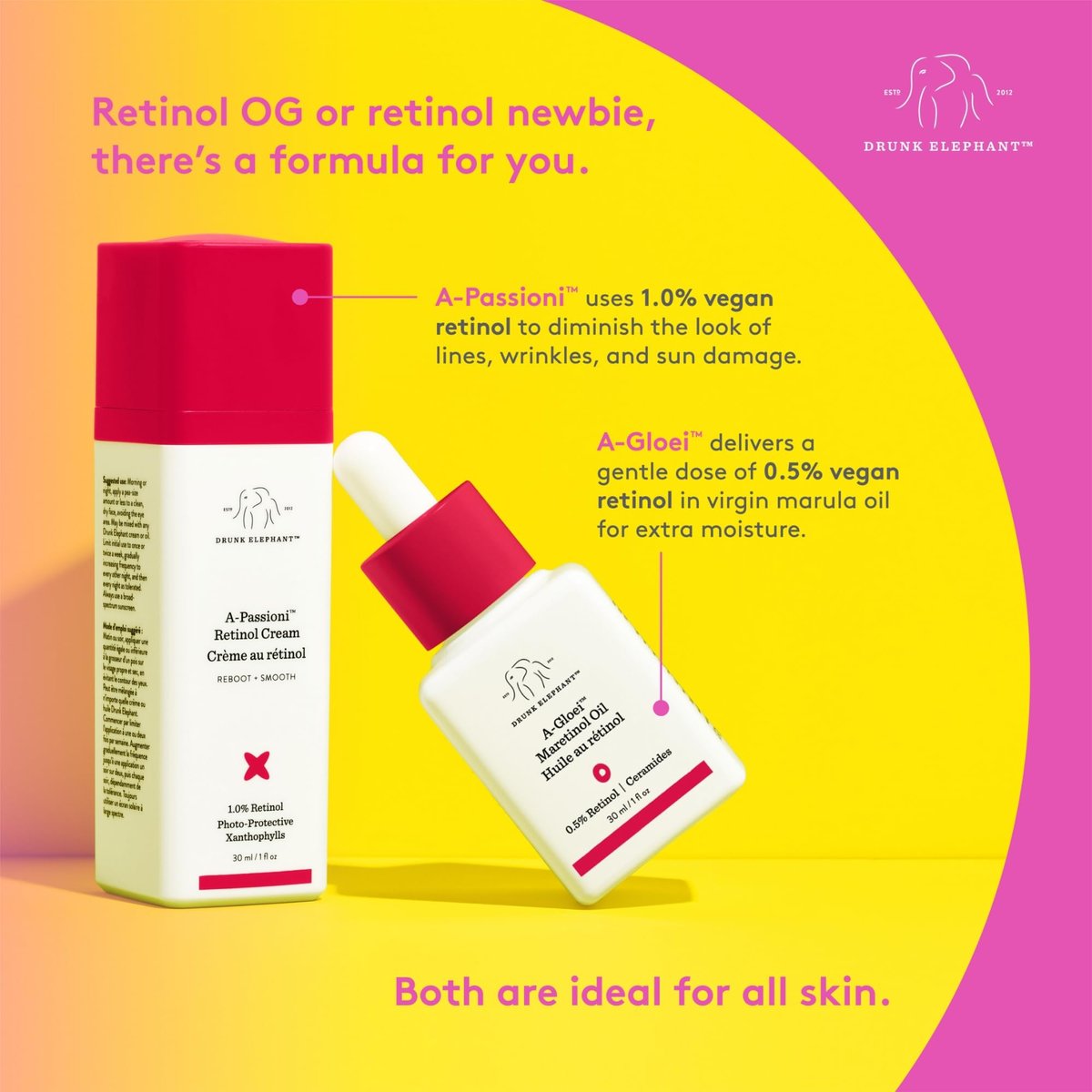 Drunk Elephant A-Passioni Retinol Cream - 1% Retinol Serum, Clean Clinical Skincare, 30 ml Avelisse