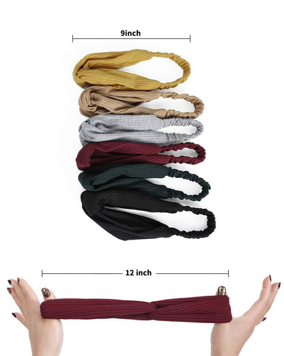 12-Piece Knotted Headbands for Women and Girls – No-Slip Fashion Headbands in 12 Vibrant Colors Avelisse
