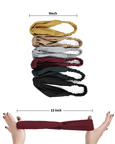 12-Piece Knotted Headbands for Women and Girls – No-Slip Fashion Headbands in 12 Vibrant Colors Avelisse