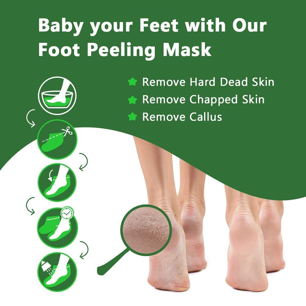 ALIVER Tea Tree Foot Peel Mask – 5 Pack Exfoliating Foot Care Mask for Soft, Baby-Smooth Feet – Removes Dead Skin, Calluses, and Roughness - görsel 4