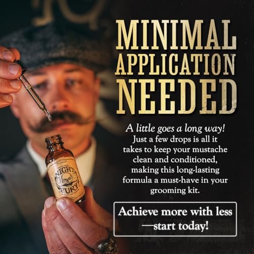 The Vintage Grooming Co. Mustache Wax Remover Night Fury Oil by Death Grip – Get Wax Out Of Your Handlebar Mustache or Beard | Mustache Cleaner Kit (1 oz) Avelisse