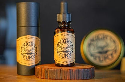 The Vintage Grooming Co. Mustache Wax Remover Night Fury Oil by Death Grip – Get Wax Out Of Your Handlebar Mustache or Beard | Mustache Cleaner Kit (1 oz) Avelisse