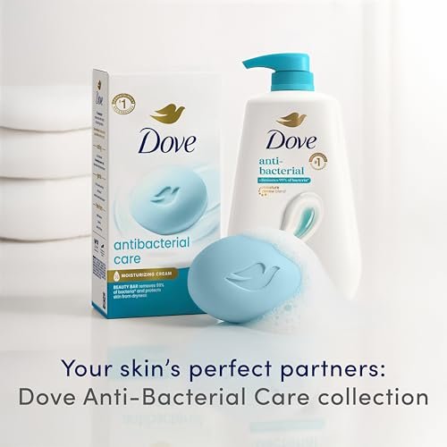 Dove Beauty Bar Soap Antibacterial Care 2 Count – Clean, Moisturized Skin, Removes Bacteria, 3.75 oz Each - görsel 12