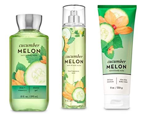 Bath & Body Works Cucumber Melon 3-Piece Bundle – Body Spray, Shower Gel & Lotion Avelisse