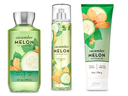Bath & Body Works Cucumber Melon 3-Piece Bundle – Body Spray, Shower Gel & Lotion Avelisse