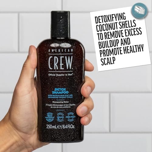 American Crew Detox Shampoo for Men - Naturally Derived, Vegan Formula, Citrus Mint Fragrance, 33.8 Fl Oz - görsel 7