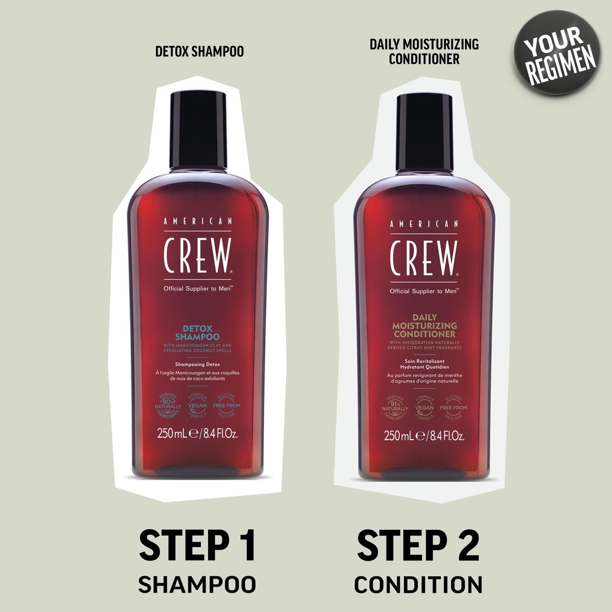 American Crew Detox Shampoo for Men - Naturally Derived, Vegan Formula, Citrus Mint Fragrance, 33.8 Fl Oz - görsel 12
