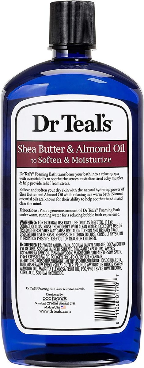 Dr Teal's Foaming Bath Combo Pack – Moisturizing Shea Butter & Almond Oil + Glow & Radiance with Vitamin C and Citrus Essential Oils (68 fl oz Total) Avelisse