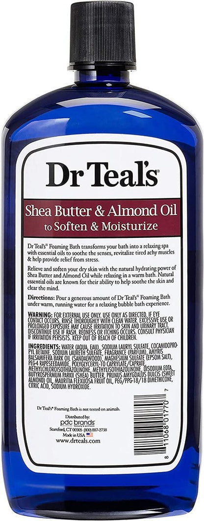 Dr Teal's Foaming Bath Combo Pack – Moisturizing Shea Butter & Almond Oil + Glow & Radiance with Vitamin C and Citrus Essential Oils (68 fl oz Total) Avelisse