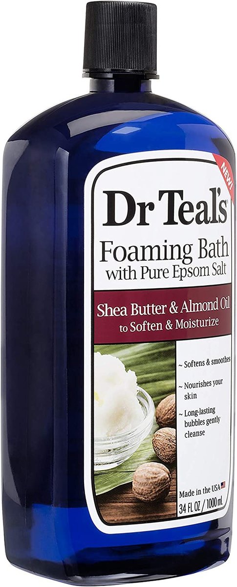 Dr Teal's Foaming Bath Combo Pack – Moisturizing Shea Butter & Almond Oil + Glow & Radiance with Vitamin C and Citrus Essential Oils (68 fl oz Total) Avelisse