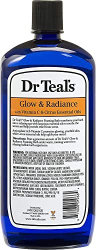 Dr Teal's Foaming Bath Combo Pack – Moisturizing Shea Butter & Almond Oil + Glow & Radiance with Vitamin C and Citrus Essential Oils (68 fl oz Total) Avelisse