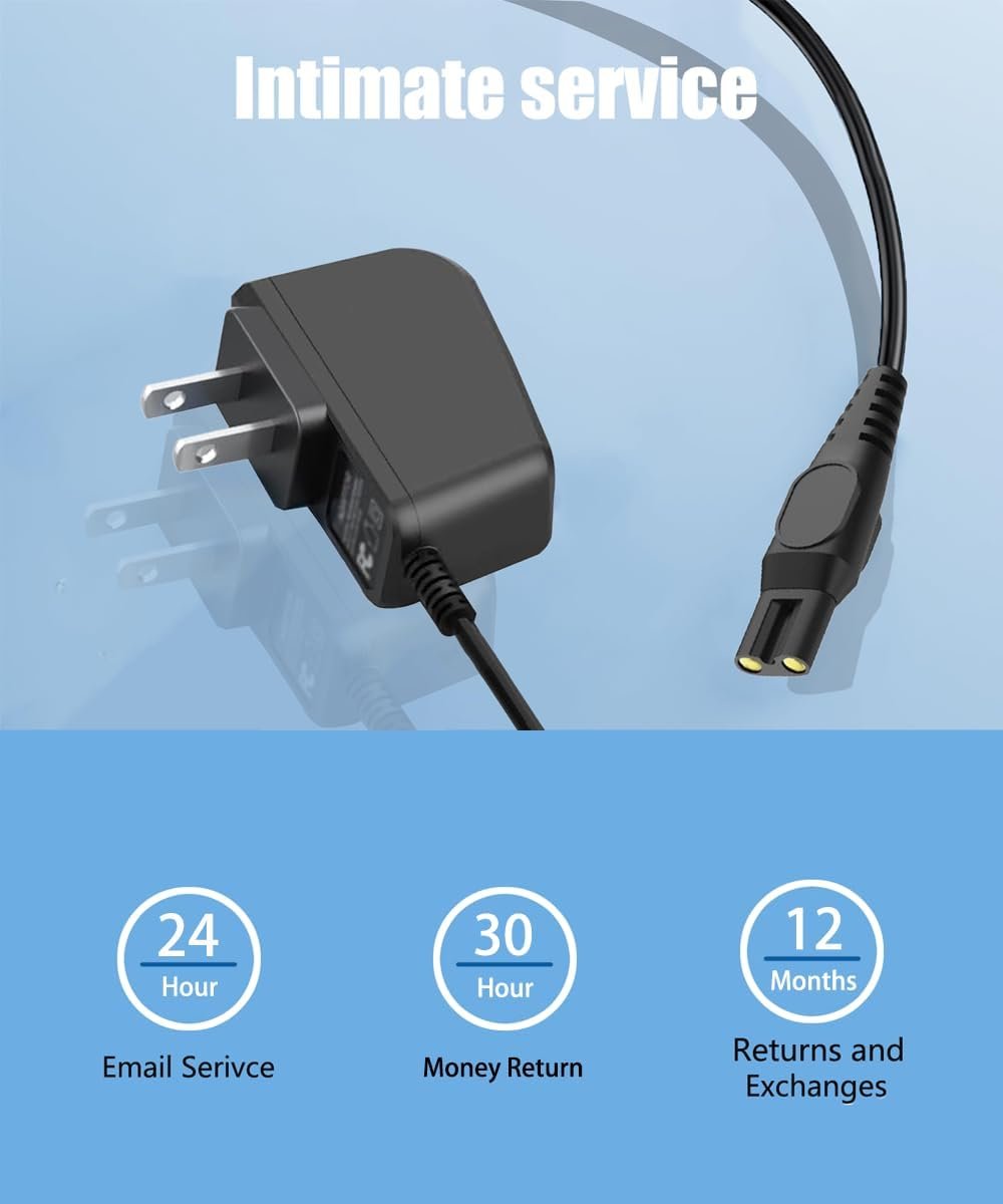 LIANSUM 2W Charger 8V 100MA Power Cord Compatible with Philips OneBlade QP2630 Shaver, Norelco OneBlade QP2530, QP2630 Electric Razor Trimmer Charging Cable Supply - görsel 13
