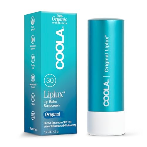 COOLA Organic Liplux Lip Balm SPF 30 – Sheer Tint, Vegan & Gluten Free Daily Lip Care Avelisse