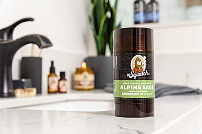 Dr. Squatch Natural Deodorant for Men – Aluminum Free, Odor-Squatching Protection, Alpine Sage 2.65 oz Avelisse