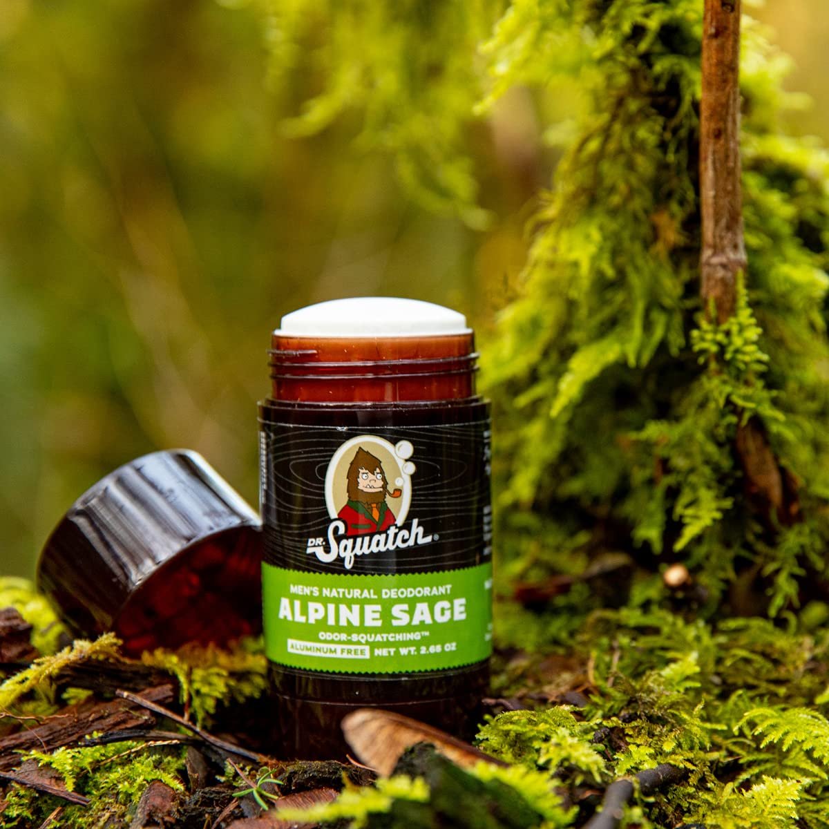 Dr. Squatch Natural Deodorant for Men – Aluminum Free, Odor-Squatching Protection, Alpine Sage 2.65 oz Avelisse