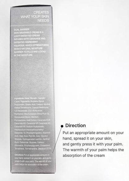 celimax Dual Barrier Skin Wearable Cream – Long Lasting Face Moisturizer with Ceramides & Hyaluronic Acid, Hydrating, Soothing, Repairing Day & Night Cream, 50ml