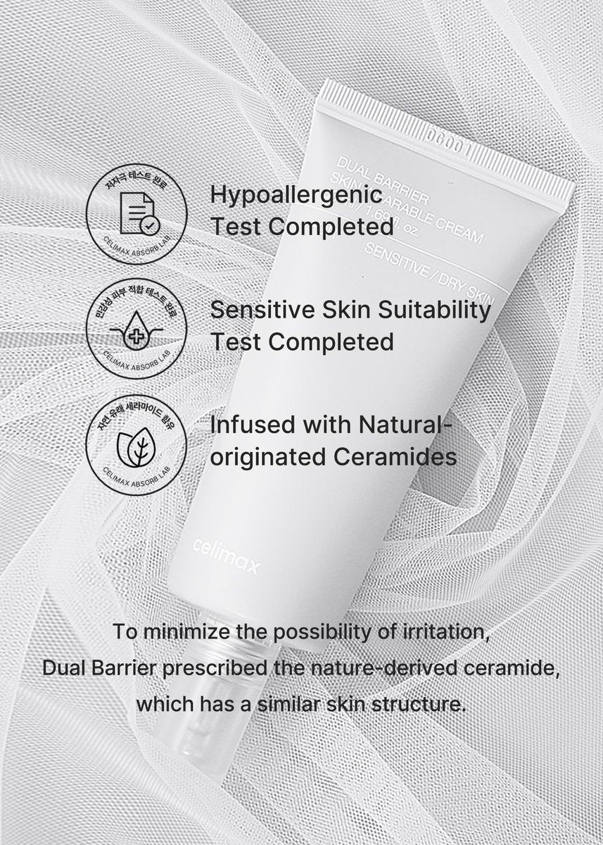 celimax Dual Barrier Skin Wearable Cream – Long Lasting Face Moisturizer with Ceramides & Hyaluronic Acid, Hydrating, Soothing, Repairing Day & Night Cream, 50ml - görsel 11