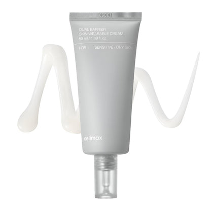 celimax Dual Barrier Skin Wearable Cream – Long Lasting Face Moisturizer with Ceramides & Hyaluronic Acid, Hydrating, Soothing, Repairing Day & Night Cream, 50ml