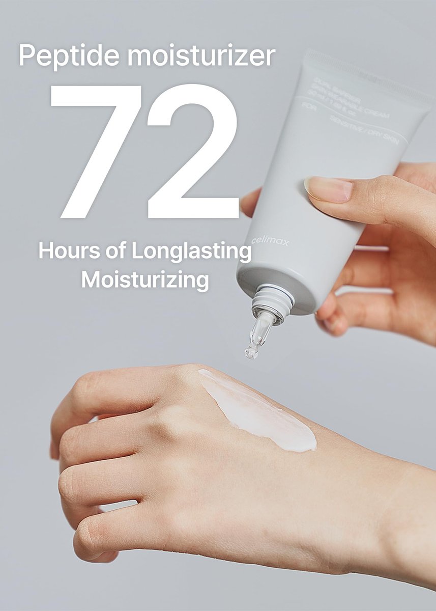 celimax Dual Barrier Skin Wearable Cream – Long Lasting Face Moisturizer with Ceramides & Hyaluronic Acid, Hydrating, Soothing, Repairing Day & Night Cream, 50ml - görsel 5
