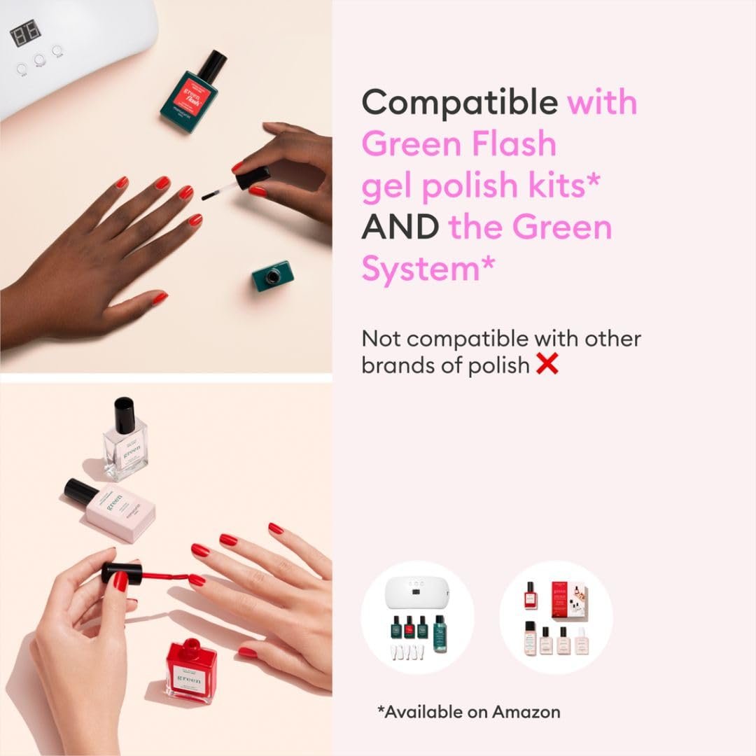 Manucurist Green Flash Gel Nail Polish Remover – Plant-Based, Acetone-Free, Floral Scent – 3.38 fl oz - görsel 11