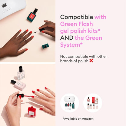 Manucurist Green Flash Gel Nail Polish Remover – Plant-Based, Acetone-Free, Floral Scent – 3.38 fl oz