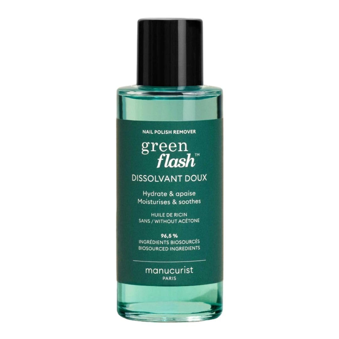 Manucurist Green Flash Gel Nail Polish Remover – Plant-Based, Acetone-Free, Floral Scent – 3.38 fl oz - görsel 1