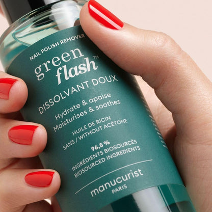Manucurist Green Flash Gel Nail Polish Remover – Plant-Based, Acetone-Free, Floral Scent – 3.38 fl oz