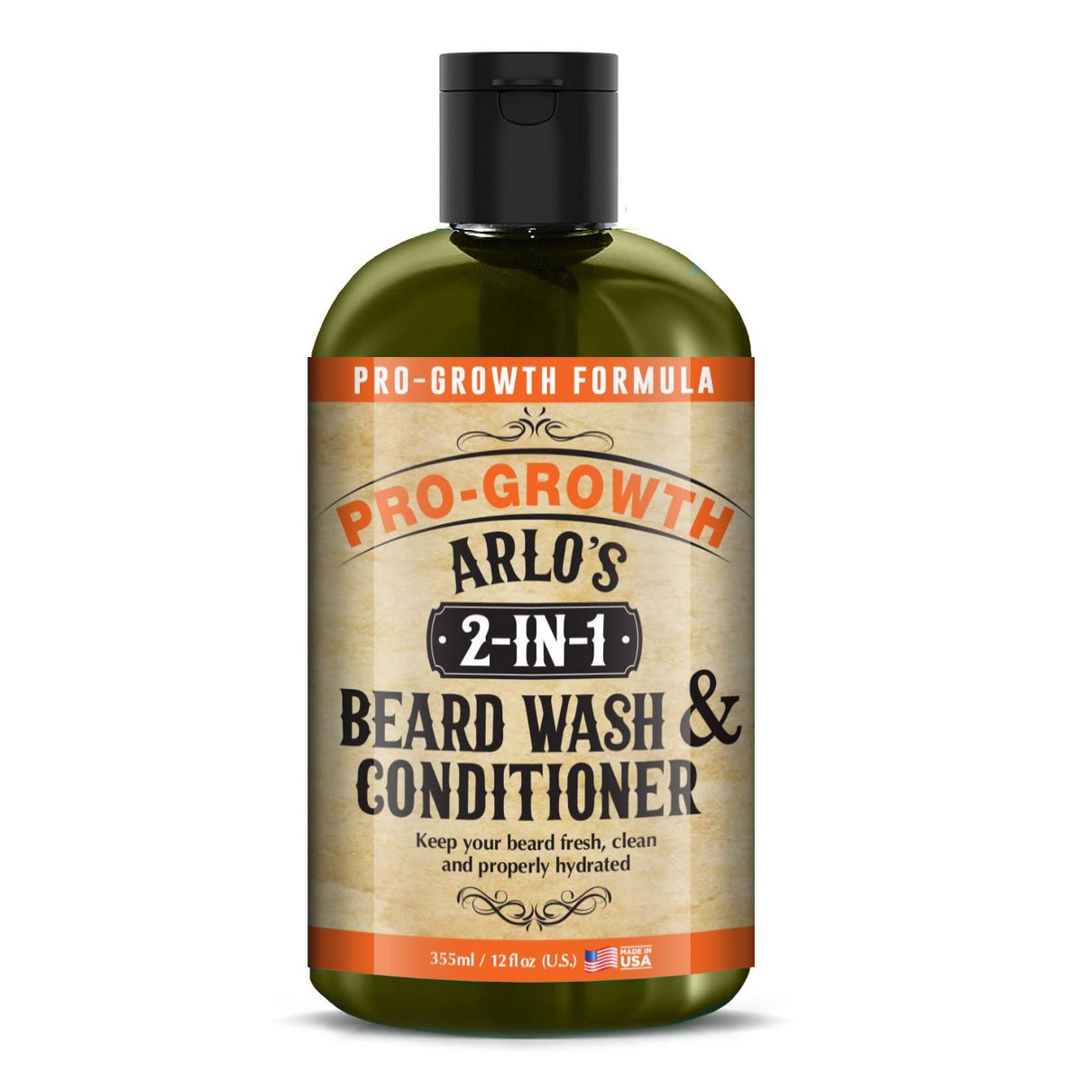 Arlo's 2-in-1 Beard Wash and Conditioner 12 oz. - Pro Growth Formula - görsel 1