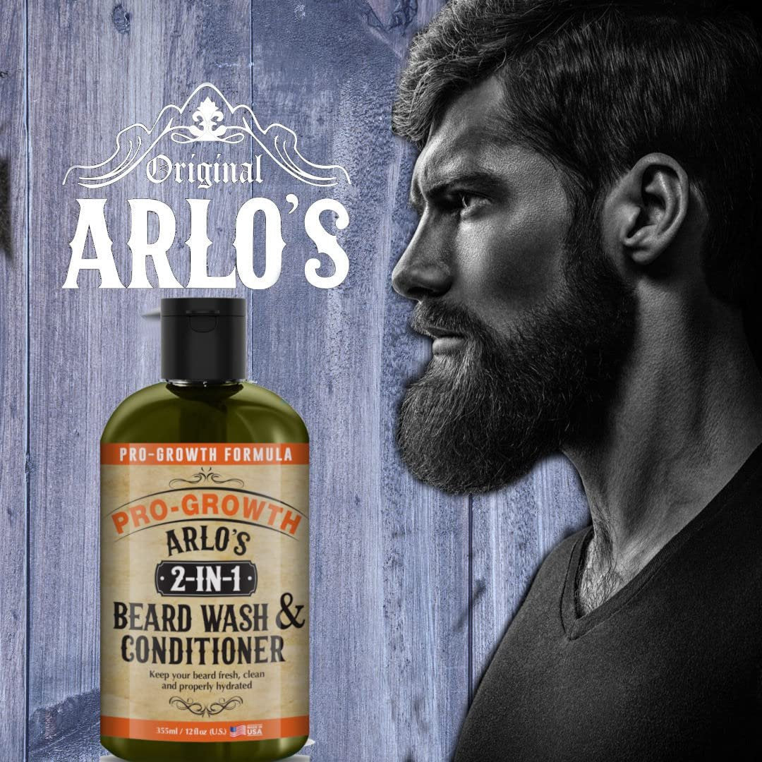 Arlo's 2-in-1 Beard Wash and Conditioner 12 oz. - Pro Growth Formula - görsel 5
