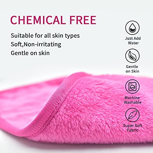 UWEME Makeup Remover Cloths 4 Count - Reusable Microfiber Face Towels, Fast Drying Washcloths - görsel 11