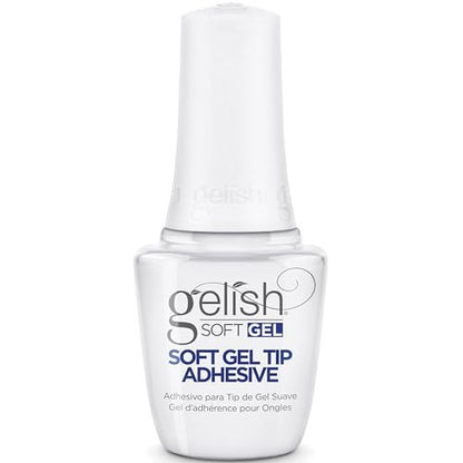 Gelish Soft Gel Tip Adhesive - 15 mL (.5 fl. oz.) Clear Nail Glue for Professional Results Avelisse