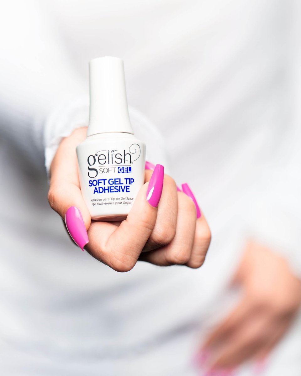 Gelish Soft Gel Tip Adhesive - 15 mL (.5 fl. oz.) Clear Nail Glue for Professional Results Avelisse