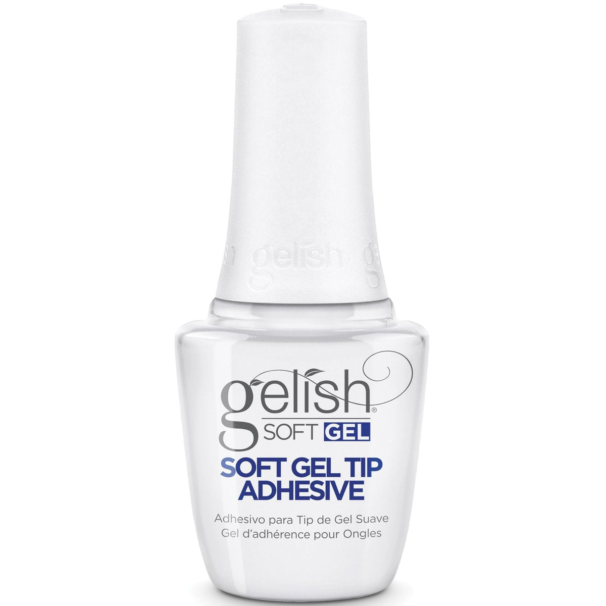 Gelish Soft Gel Tip Adhesive - 15 mL (.5 fl. oz.) Clear Nail Glue for Professional Results Avelisse