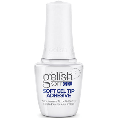 Gelish Soft Gel Tip Adhesive - 15 mL (.5 fl. oz.) Clear Nail Glue for Professional Results Avelisse