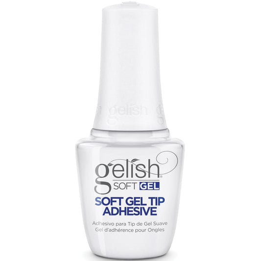 Gelish Soft Gel Tip Adhesive - 15 mL (.5 fl. oz.) Clear Nail Glue for Professional Results Avelisse