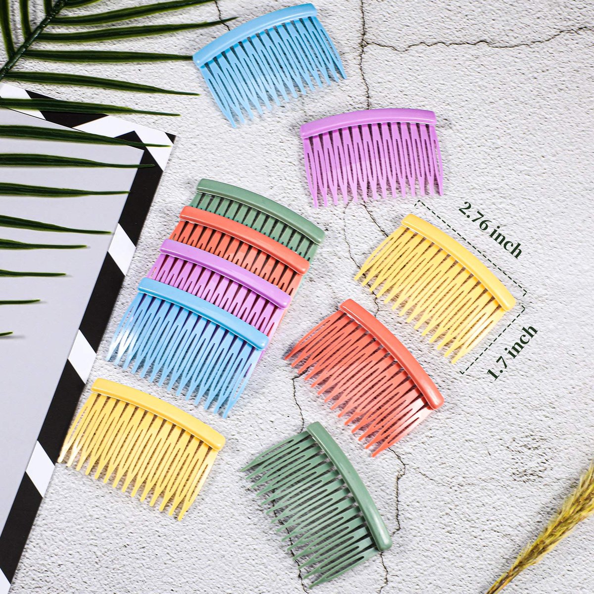 Chuangdi 10 Pcs Decorative Hair Combs for Women – Colorful Plastic Side Combs for Fine, Thin, Curly Hair, Summer Party, Wedding, Dance Gifts - görsel 13