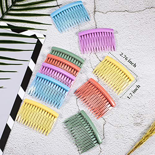 Chuangdi 10 Pcs Decorative Hair Combs for Women – Colorful Plastic Side Combs for Fine, Thin, Curly Hair, Summer Party, Wedding, Dance Gifts - görsel 14