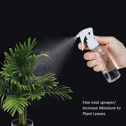 Travel Size Spray Bottle, 3.4oz/100ml Plastic Fine Mist Spray Bottle Set, 3-Pack Clear Trigger Sprayer with Funnel and Labels for Styling, Kitchen, Home, Office Cleaning Avelisse