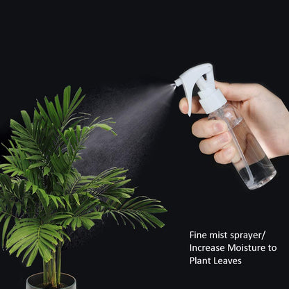 Travel Size Spray Bottle, 3.4oz/100ml Plastic Fine Mist Spray Bottle Set, 3-Pack Clear Trigger Sprayer with Funnel and Labels for Styling, Kitchen, Home, Office Cleaning Avelisse