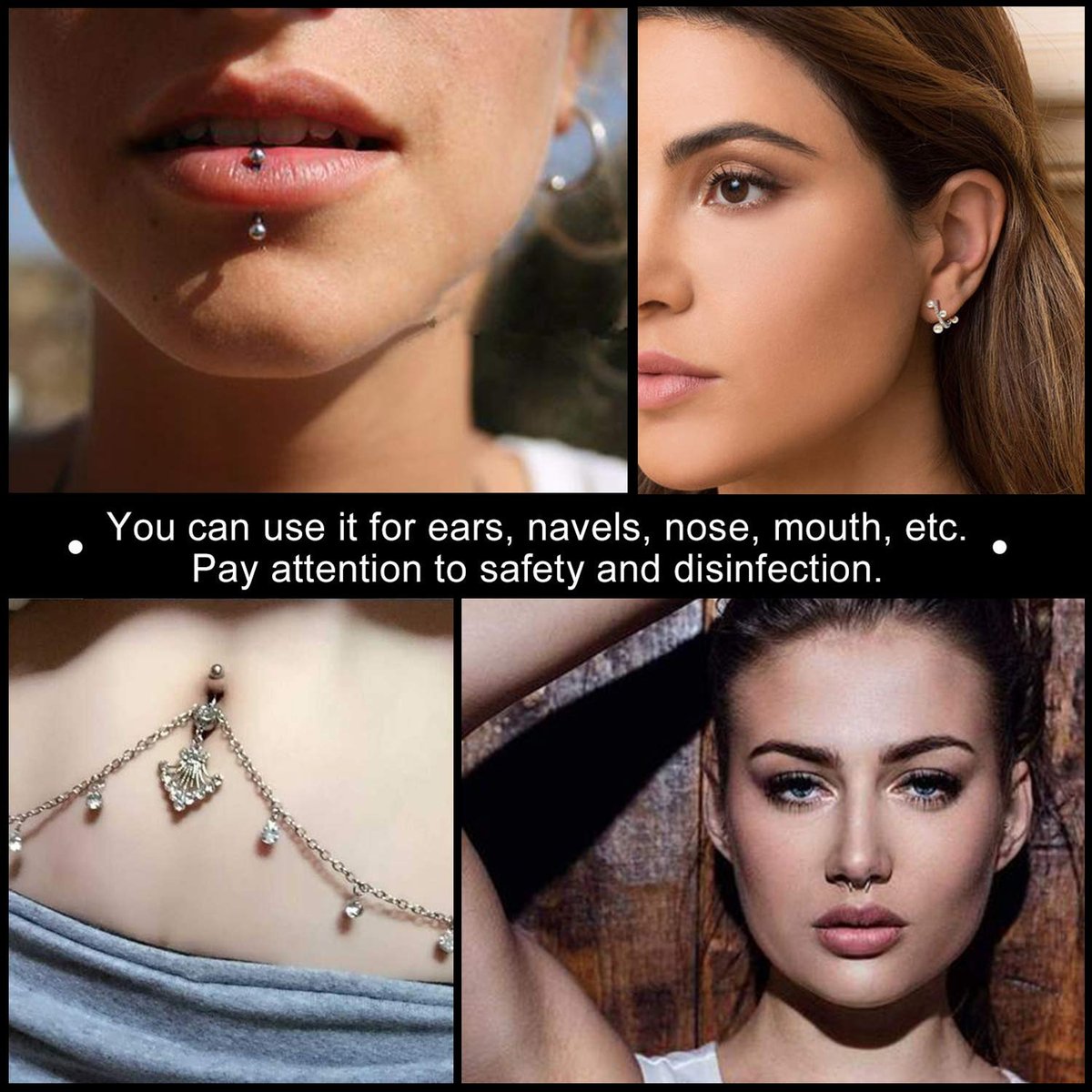 YASPIT Professional Ear Piercing Gun Kit – Hypoallergenic Stainless Steel Self Piercing Tool for Salon or Home Use - görsel 12