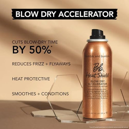 Bumble and bumble. Heat Shield Blow Dry Accelerator Hair Mist, 4.2 Fl Oz – Reduce Blow Dry Time, Anti-Frizz, Heat Protection, Smooths All Hair Types Avelisse